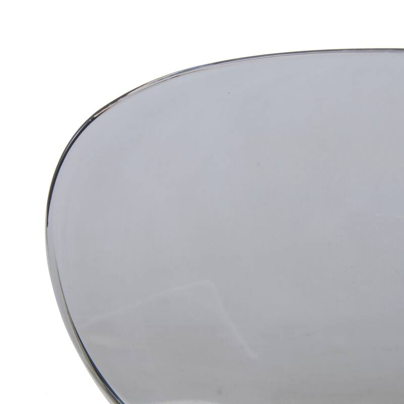 5-Piece Dining Set with 35-Inch Round Dining Table in White and 4 Side Chairs with Chrome Legs