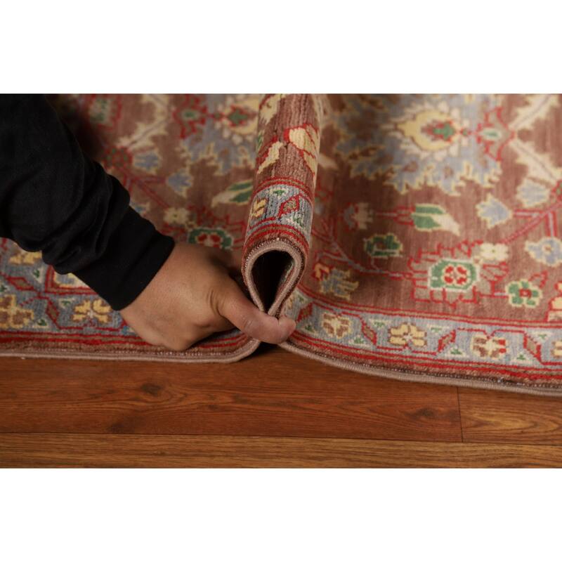 Brown Floral Kazak Oriental Foyer Rug Handmade Wool Carpet - 2'0"x 3'0"