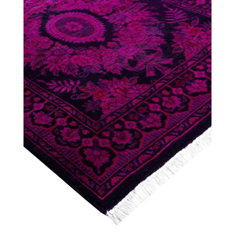 Fine Vibrance One-of-a-Kind Hand-Knotted Runner Rug - Pink, 2' 8" x 12' 8" - 2' 8" x 12' 8"