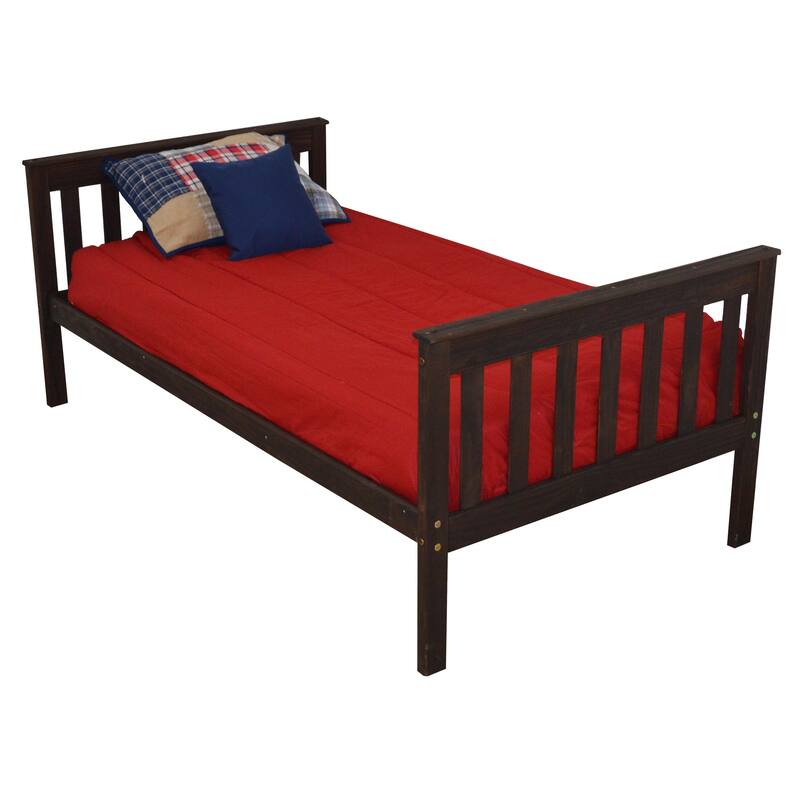 Pine Twin Mission Bed - Rich Tobacco Stain