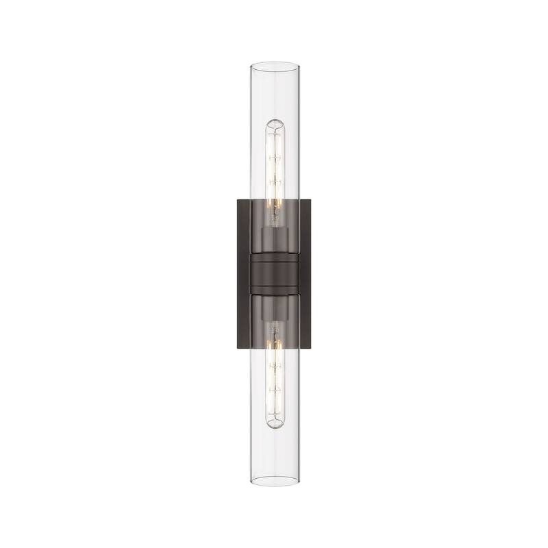 Innovations Lighting 617-2W-3-24 Ballston Urban Vanity Ballston Urban - Oiled Brass / Clear