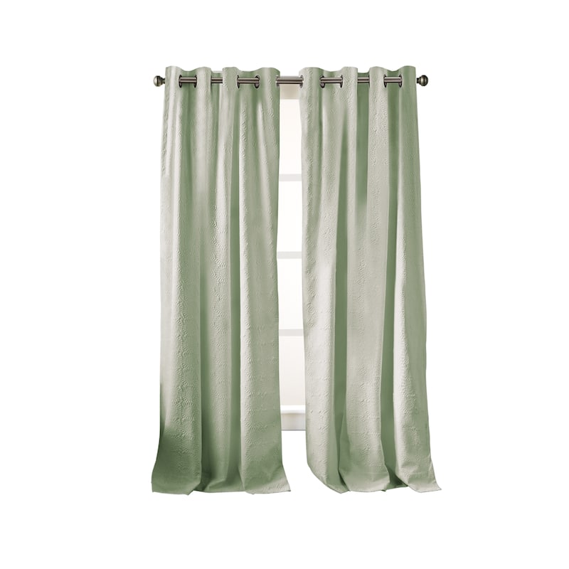 DKNY Chrysanthemum Floral Single Curtain Panel