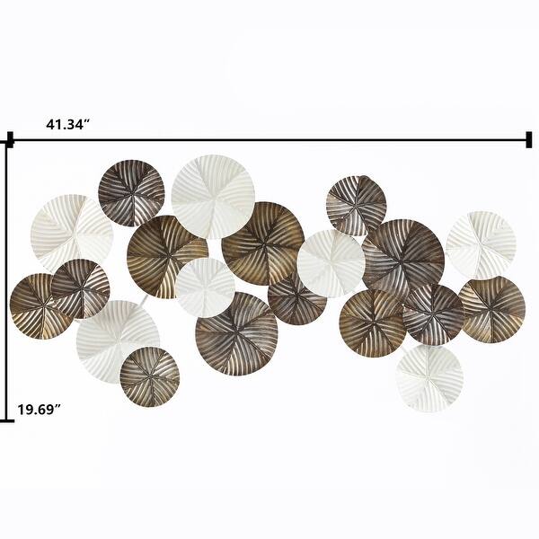 Metal Textured Round Plates Abstract Wall Art - Overstock ...