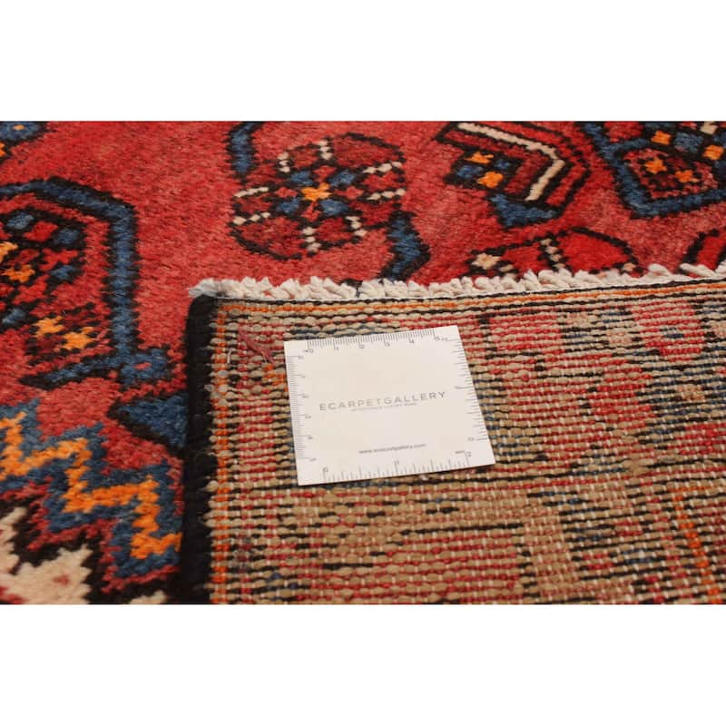 ECARPETGALLERY Hand-knotted Andelz Red Wool Rug - 4'2 x 10'4