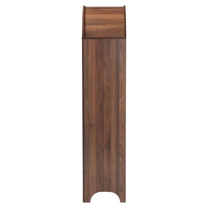 Hayes Wood Cabinet with Arch Top - Mid-Century Modern Display Piece with Soft-Close Doors for Living Room or Hallway