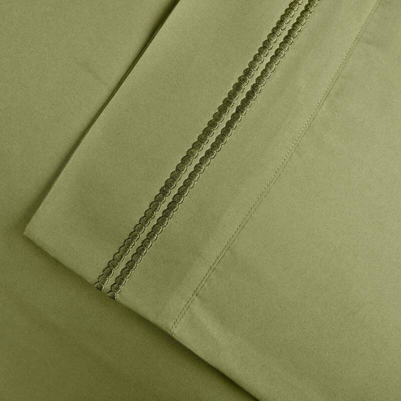 Superior Wrinkle Resistant Embroidered Microfiber Bed Sheet Set