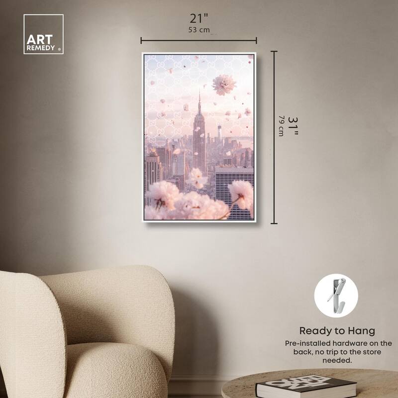 Raining Petals in NYC Canvas by Art Remedy