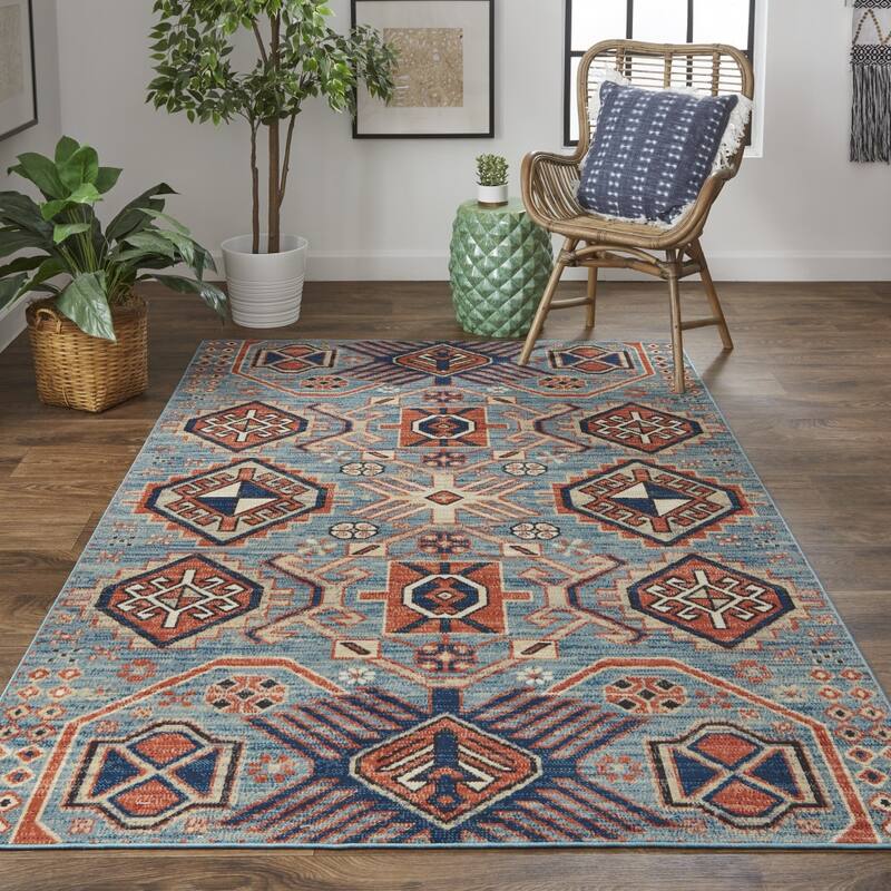 Voqiz Power Loomed Distressed Abstract Stain Resistant Area Rug By HomeRoots - 12' x 15'