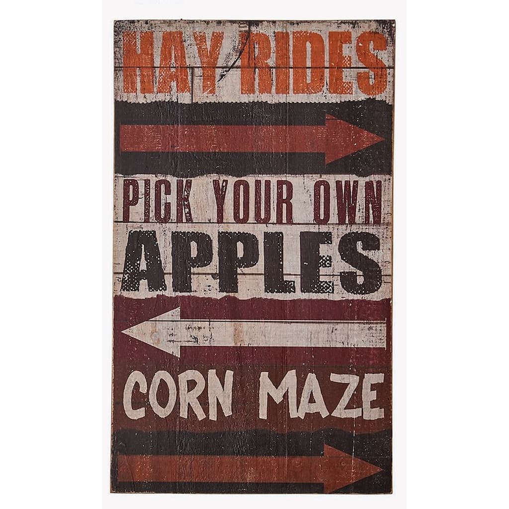 20" Corn Maze Wood Sign
