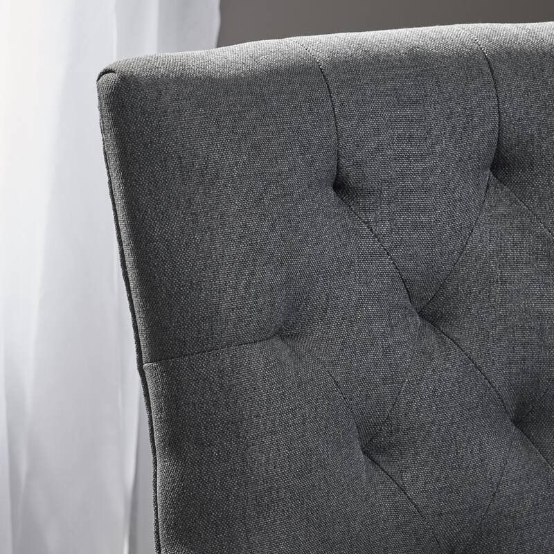 Tufted Backrest Dining Chair with Tapered Legs,Set of 2