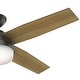 preview thumbnail 3 of 16, Hunter 52" Dempsey Ceiling Fan w/LED Light Kit, Handheld Remote - Contemporary, Transitional