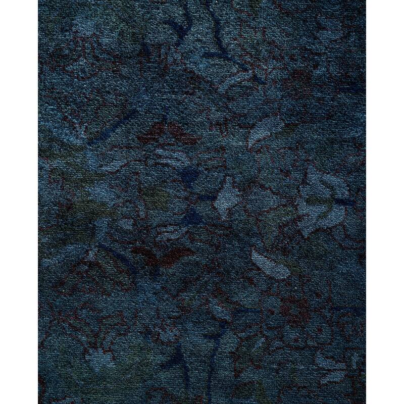 Overdyed One-of-a-Kind Hand-Knotted Area Rug - Blue - 6' 4" x 9' 5"