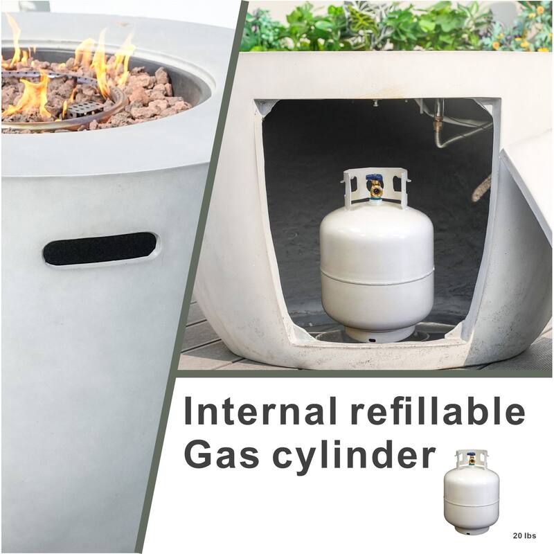 50,000 BTU Terrafab Multifunctional Composite Fire Pit Table
