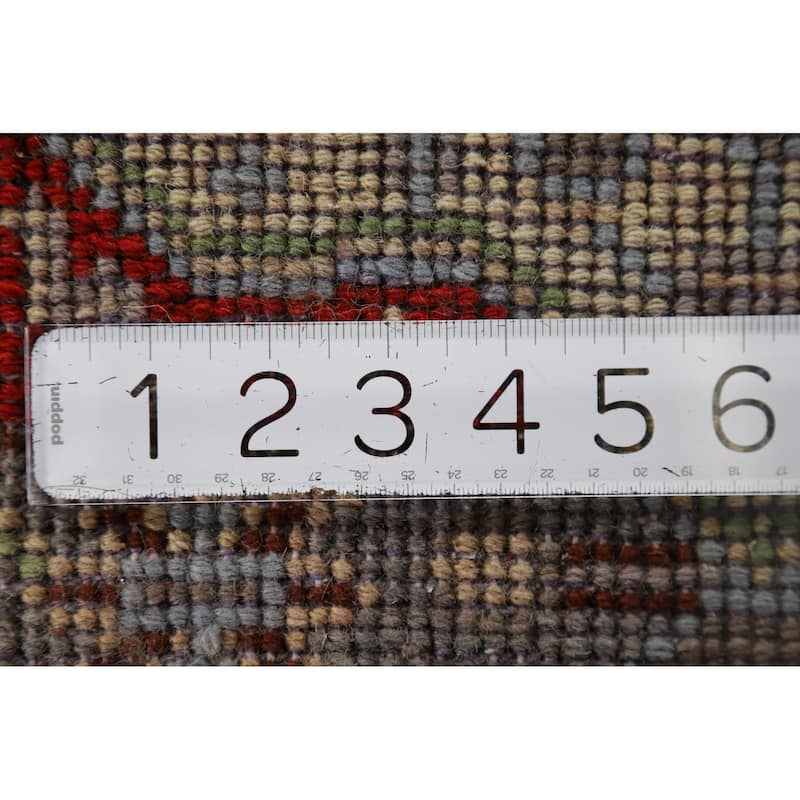 Geometric Kazak Indian Accent Rug Hand-Knotted Wool Carpet - 2'0" x 3'0"