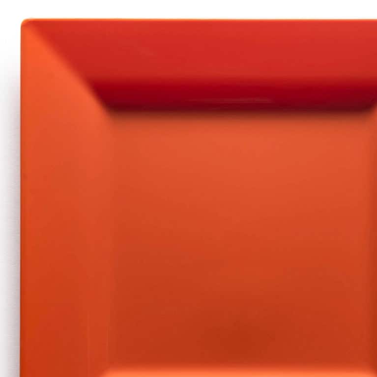 Modern Solid Square Disposable Plastic Plate Packs - Party Supplies - 120pcs - 6.5" Salad Plates - Burnt Orange