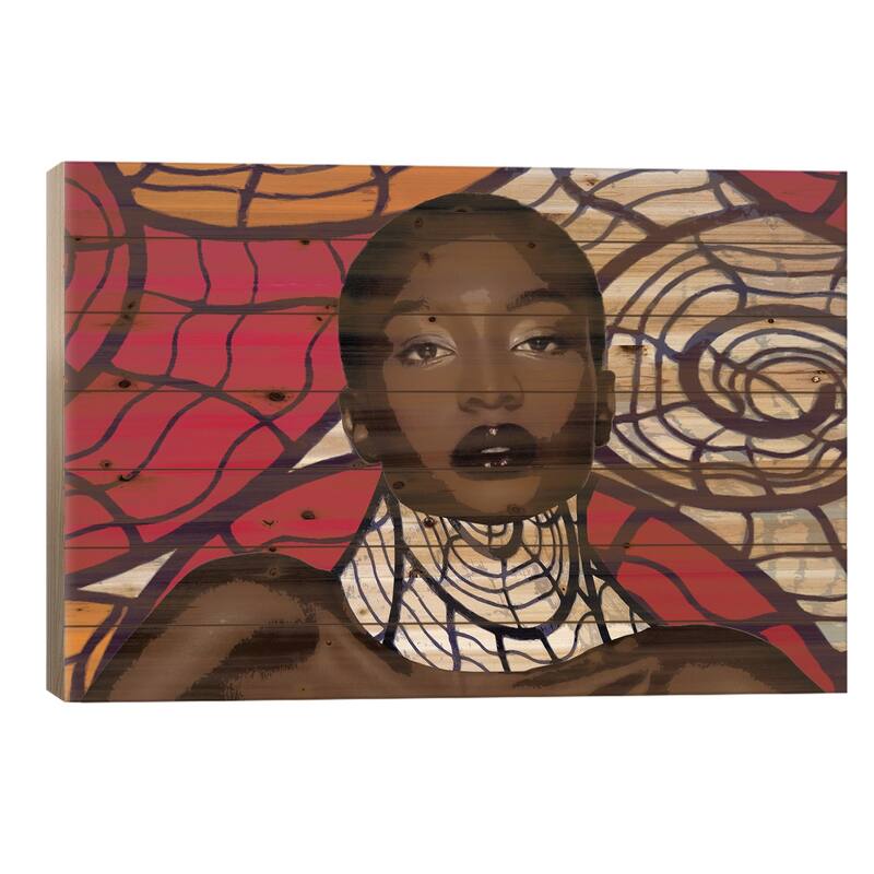 Tribal Vibe I Print On Wood by Karen Smith - Multi-Color - 18x26x1.5