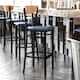Option Natural Birch Wood Back/Blue Vinyl Seat