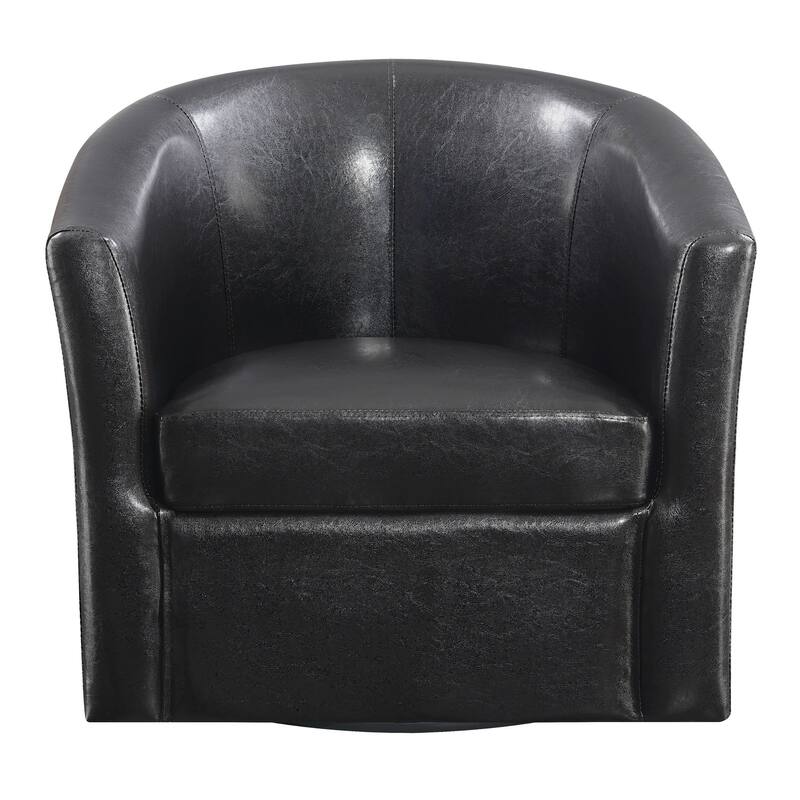 Tournefeuille Faux Leather Swivel Armchair