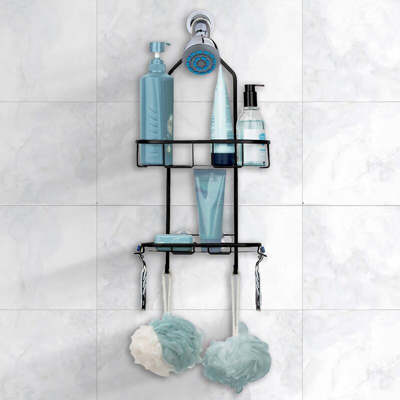 Utopia Alley Rustproof Aluminum Shower Caddy for Shower Heads - Hanging Shower Caddy Organizer, Chrome & Matte Black Finish