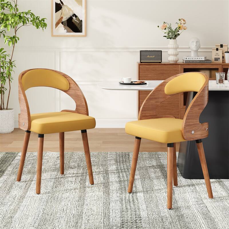 Set of 2 Modern Upholstered Dining Chairs