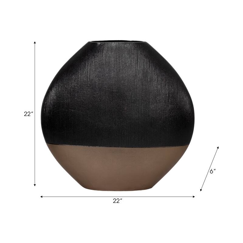 Modern Round Metal Table Vase - Flower Vase