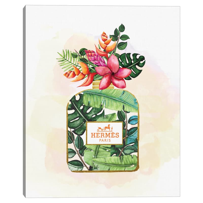 Greenery CC Perfume Bottle Canvas Art Print