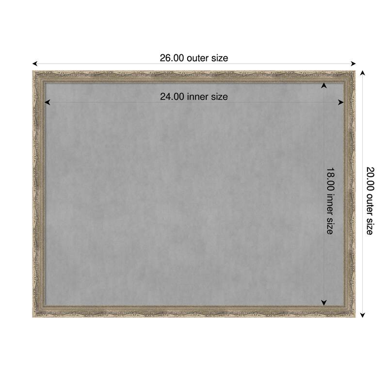 Amanti Art Mila Dark Gold Framed - 26 x 20 in - Mila Dark Silver