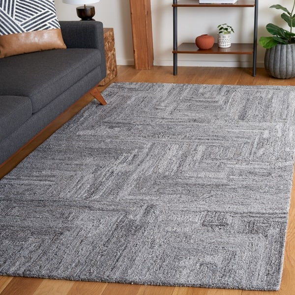 slide 2 of 10, SAFAVIEH Handmade Abstract Eliene Contemporary Rug 3' x 5' - Grey - Rectangle