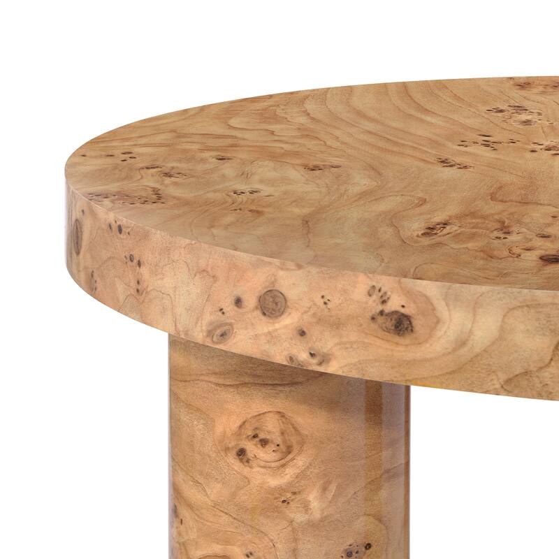 Christopher Knight Home - Barrister Modern 31.5" Round Coffee Table with Sculptural 3-Leg Base, Versatile for Living Areas