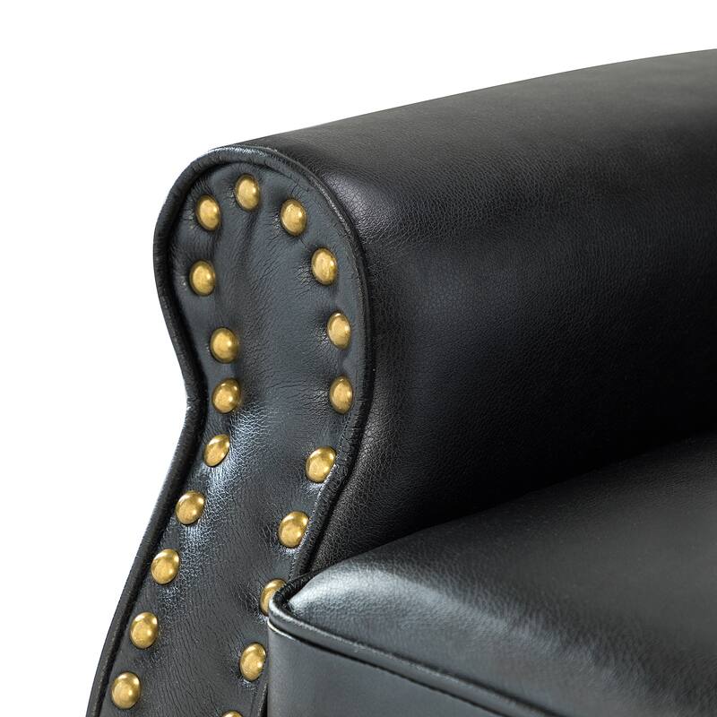 Mycenae Upholstered Accent Armchair with Nailhead Trim Set of 2