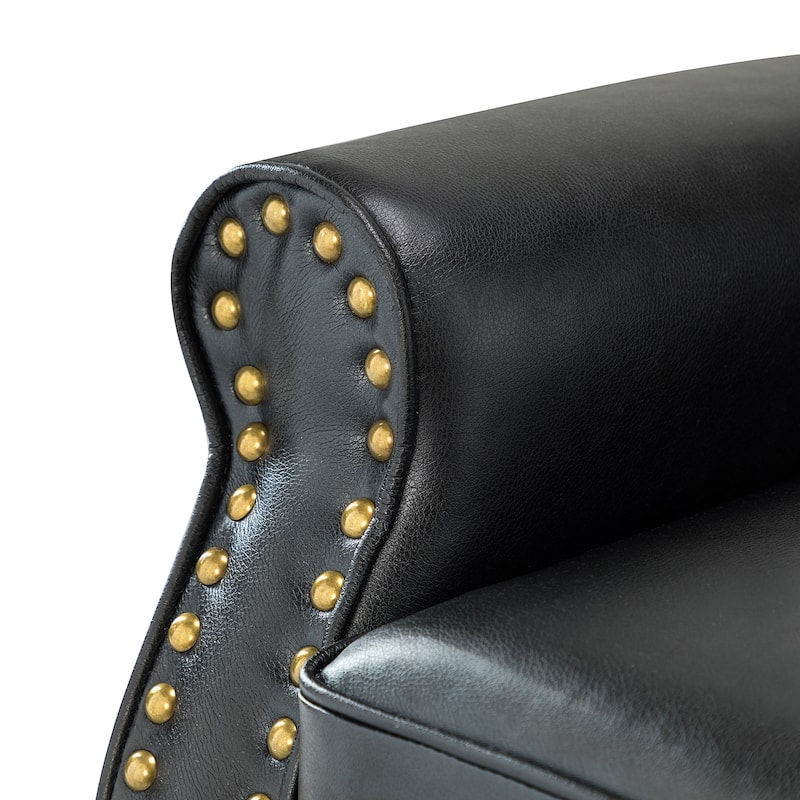 Mycenae Upholstered Accent Armchair with Nailhead Trim