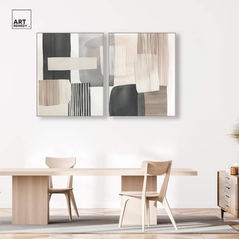 Floating Shapes II Canvas Set of 2 by Art Remedy