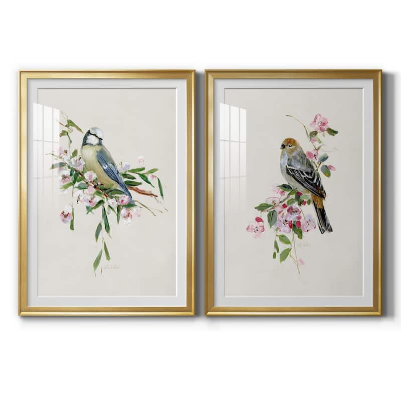 Spring Song Blue Bird Premium Framed Print - Ready to Hang - 18.5X24.5 - Gold