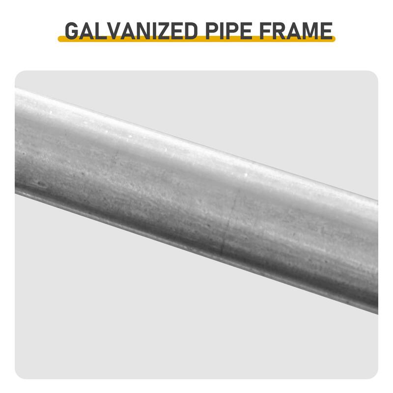 Large Metal Chicken Coop with Walk-In Run and Waterproof Cover