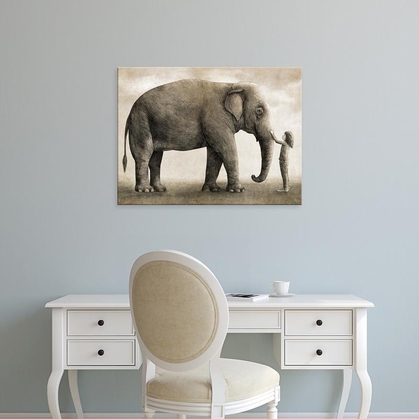 Easy Art Prints Terry Fan's 'One Amazing Elephant Option' Premium Canvas Art