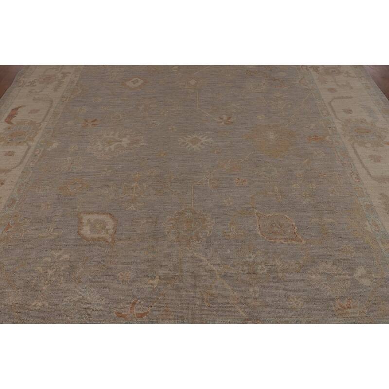 Oushak Vegetable Dye Area Rug Handmade Wool Carpet - 8'3"x 10'2"