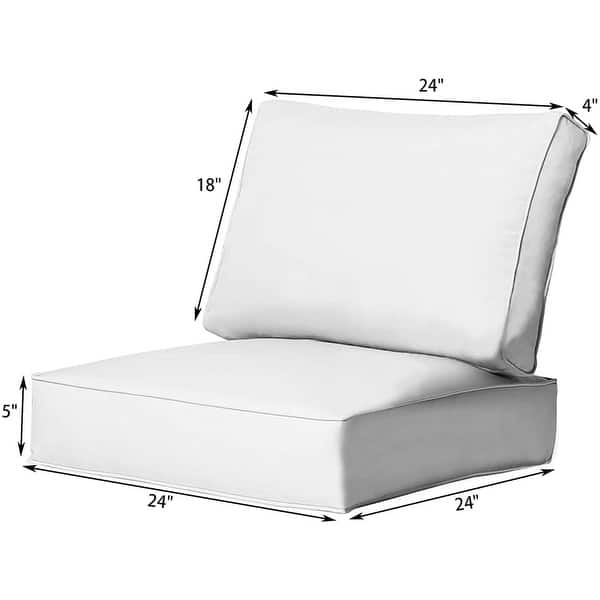 Outdoor Deep Seating Patio 24-inch Replacement Cushions - On Sale - Bed ...