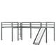preview thumbnail 15 of 27, Artsy & Multi-Functional L-Shaped Twin Size Loft Bed with Ladder and Slide, Space-saving Design and Sturdy Construction, Grey