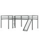 preview thumbnail 14 of 25, Twin Size Loft Bed with Ladder, Slide Full-Length Guardrail for Kids L-Shaped Bedframe Wood Slat Support & No Box Spring Needed