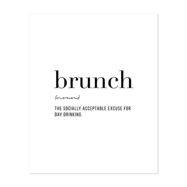 Definition Brunch Typography Black White Definitions Art Print/Poster Bed Bath & Beyond 34912325