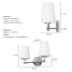 preview thumbnail 3 of 8, Hunter Nolita Vanity Wall Light - Bathroom - Contemporary, Transitional - White Glass Shades - Damp Rated!