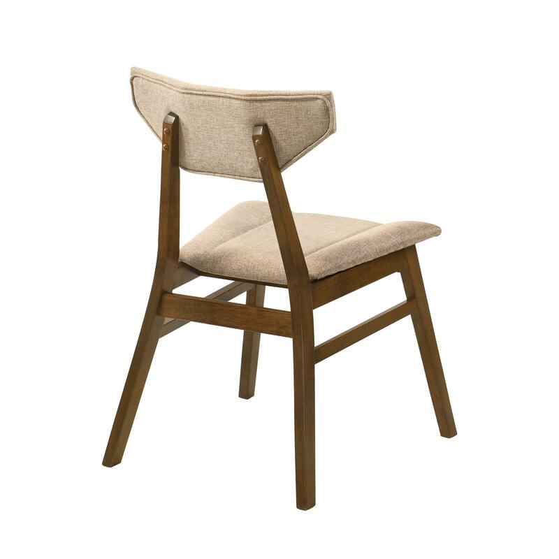 Amaris Upholstered Dining Chair in Walnut Finish - Set of 4