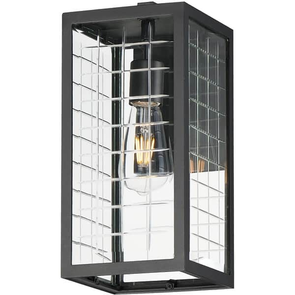 slide 2 of 4, Maxim 30692CL Magnus 13" Tall Outdoor Wall Sconce Black