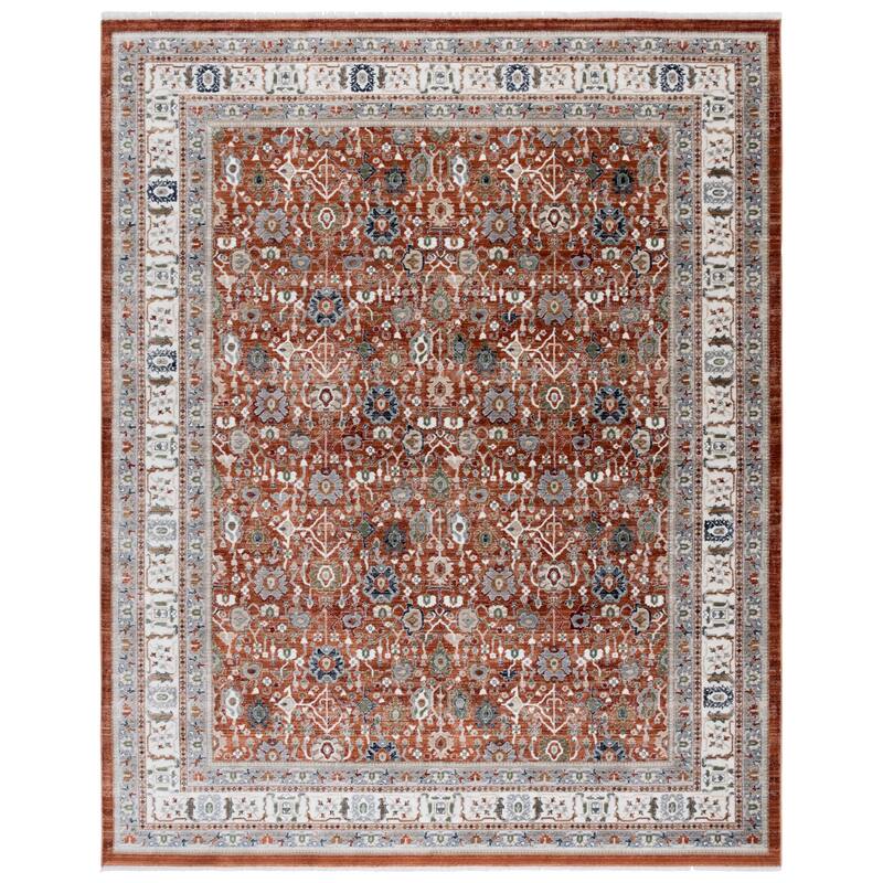 Lauren Ralph Lauren Brandilyn Traditional Rug - Rust/Ivory Grey - 8' x 10'