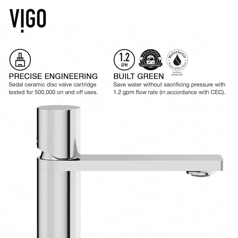 VIGO Starr 17"L x 13"W MatteStone Vessel Sink and Gotham 12"H Faucet Set