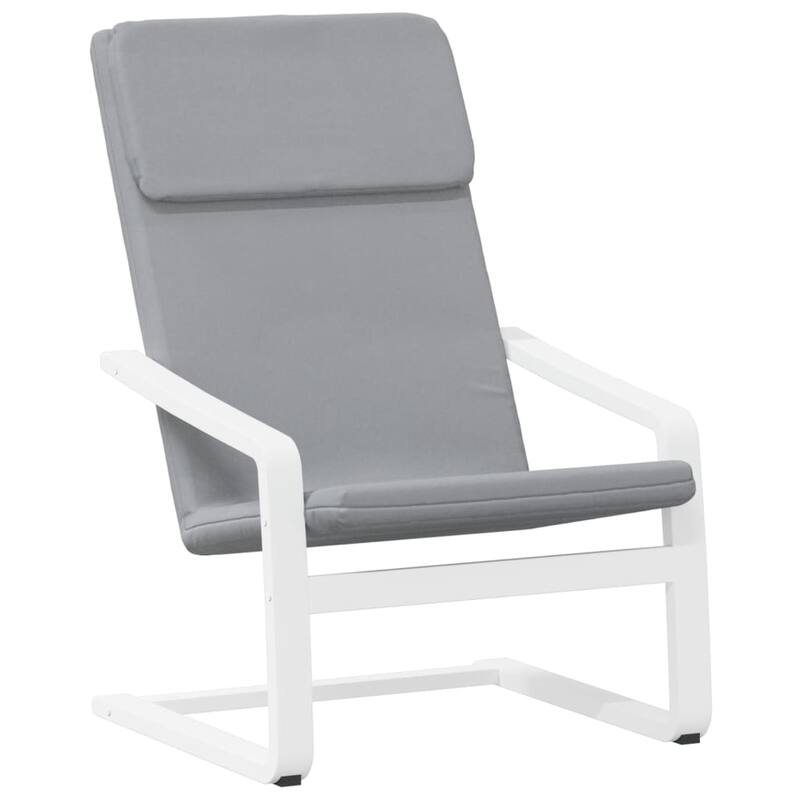 vidaXL Relaxing Chair Cream Fabric - 23.2" x 32.3" x 38.6"