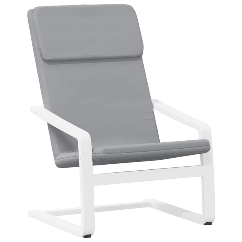 vidaXL Relaxing Chair with Footstool Cream Fabric - 20.1" x 16.1" x 15.7"