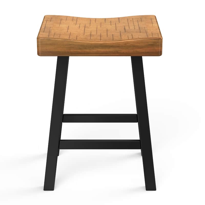 Solid Wood Modern Midnight Bar Stool Set of 2