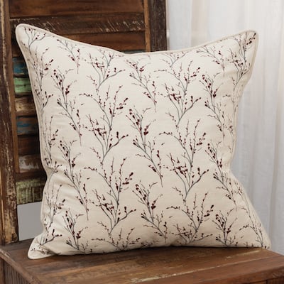 Rizzy Home Transitional Natural Pillow Cover - 20" x 20"