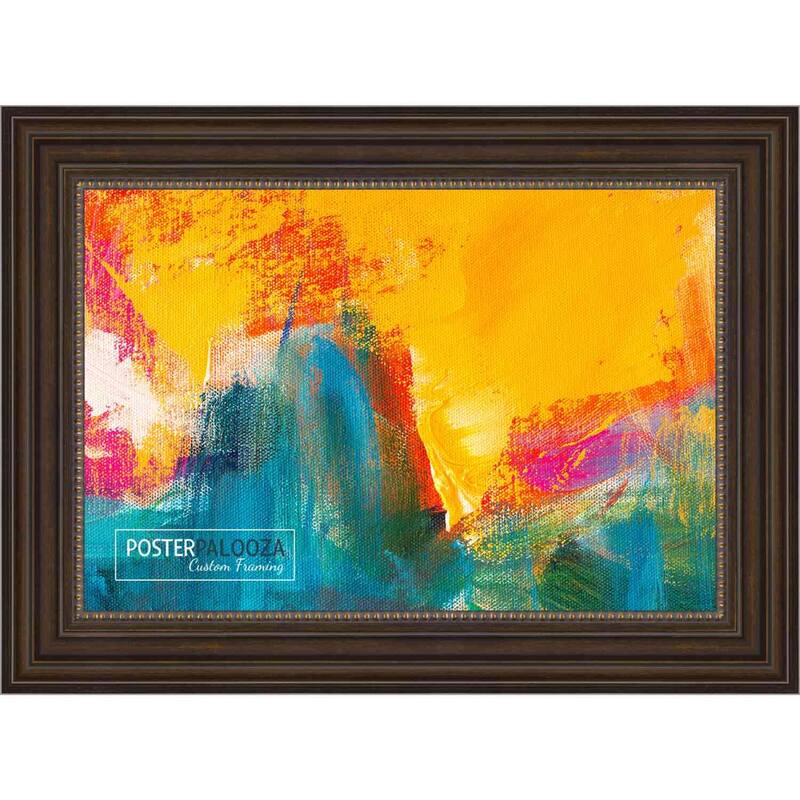 9x6 Contemporary Bronze Complete Wood Picture Frame with UV Acrylic, Foam Board Backing, & Hardware